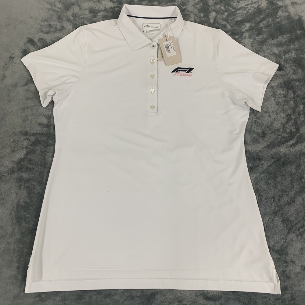 Peter Millar McLaren Formula One F1 Miami Grand Prix Sz L Movie Promo Polo Shirt
